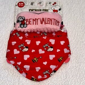 NWT Peanuts Valentine's Dog Toy and Bandana - Size S/M